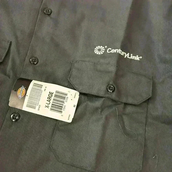 Men’s Dickies Gray Short Sleeved Workwear Shirt White Logo size XL - Picture 4 of 6